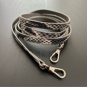 Snakeskin Print Purse Strap Replacement Silver Hardware Crossbody